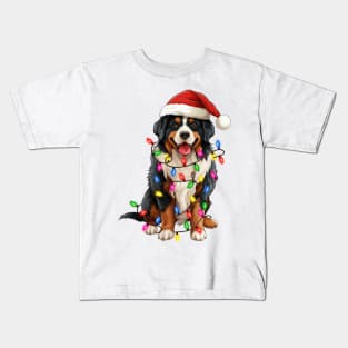 Christmas Bernese Mountain Kids T-Shirt